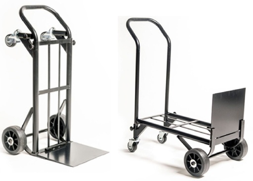 [6002-18] Carro convertible mini 2 posiciones acero Pala:29X24mm negro