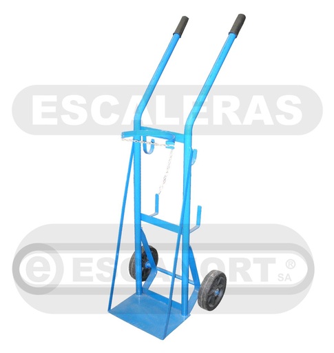 [6020-13] Carro para tubo simple, dos ruedas 20cm h=140cm Pala 36x28cm