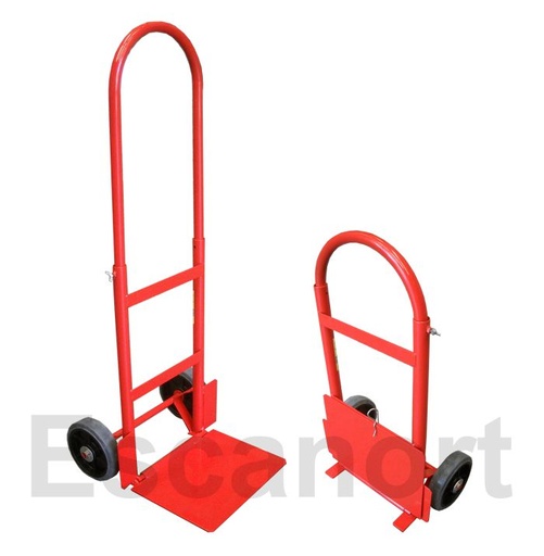 [6002-15] Carro plegable acero 2 ruedas 175mm 120kg pala:36X26mm rojo