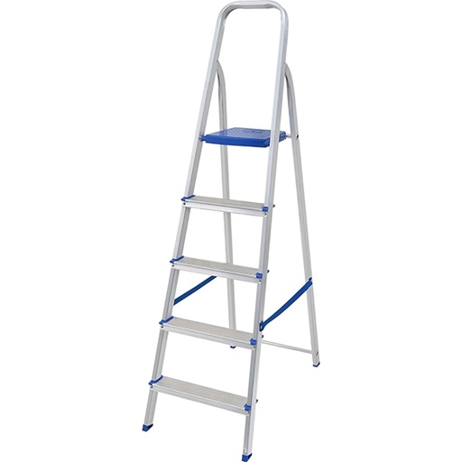 [A0305] Escalera aluminio hogar con plataforma 5=1,08-1,63m