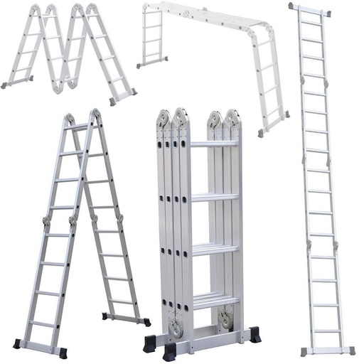 [1932] Escalera articulada aluminio 16=1,30-2,30-4,60m