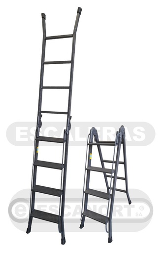 [5004] Escalera articulada dos tramos acero 4=1,23-2,37m