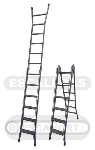 [5006] Escalera articulada dos tramos acero 6=1,75-3,40m