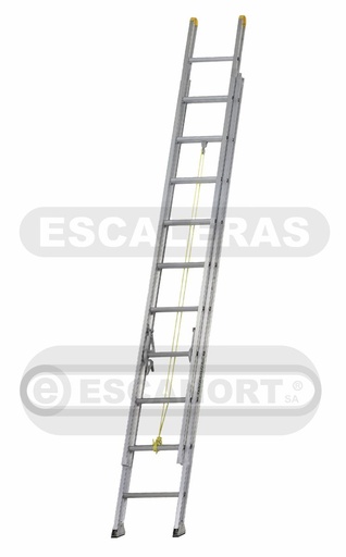 [2120-06] Escalera extensible aluminio 102kg 6+6=1,80-2,70m