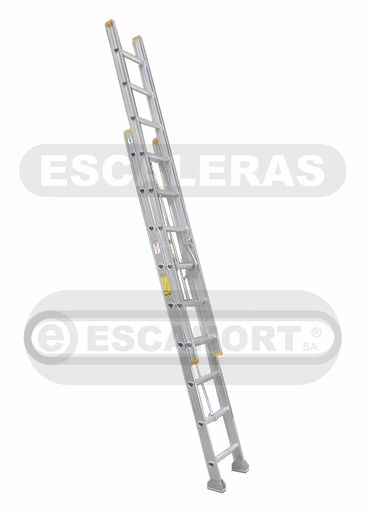 [1018] Escalera extensible aluminio 136kg ref. 18+18=5,50-9,80m