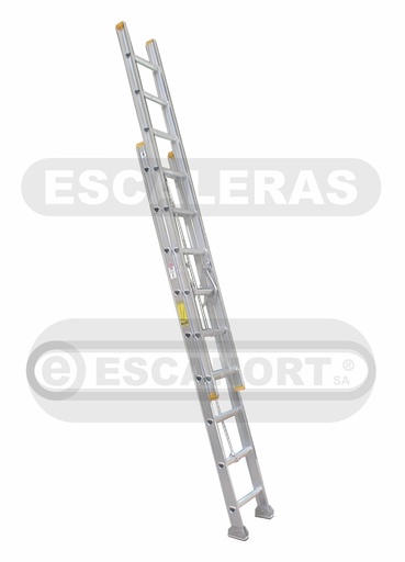 [1008] Escalera extensible aluminio 136kg ref. 8+8=2,45-4,30m