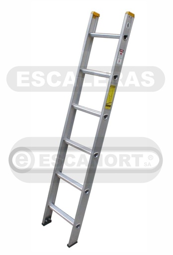 [1455] Escalera hoja simple aluminio "D" 136kg 5=1,55m