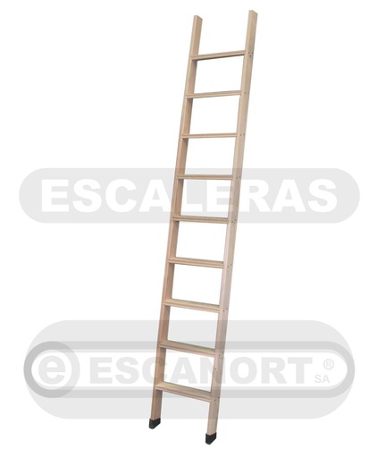 [3210] Escalera hoja simple plano madera Taeda tensores zapatas 10=3,00m