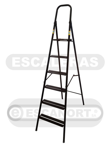 [4110-06] Escalera metálica tubular con plataforma 6=1,50-2,00m