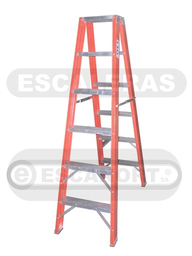 [9480-14] Escalera tijera doble acceso PRFV dieléctrica 136kg 14=4,2m