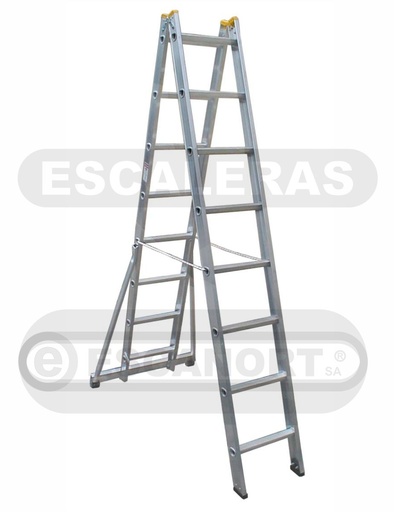 [1304] Escalera tijera doble acceso aluminio "D" 136kg 4=1,25m