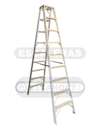 [2090-09] Escalera tijera doble acceso aluminio 136kg 9=2,70m