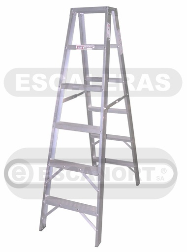 [2074] Escalera tijera doble acceso aluminio 90kg 4=1,20m