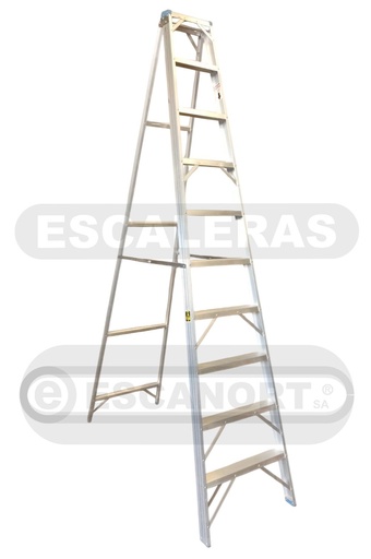 [2080-11] Escalera tijera simple acceso aluminio 136kg 11=3,30m