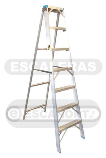 [2080-07] Escalera tijera simple acceso aluminio 136kg 7=2,10m