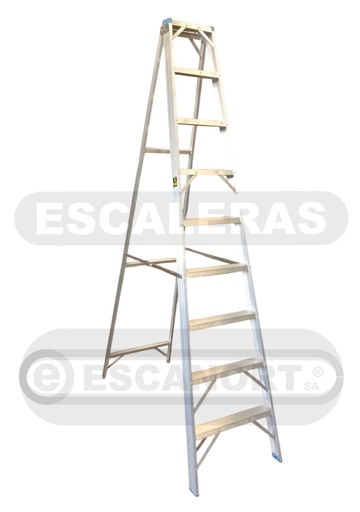 [2080-09] Escalera tijera simple acceso aluminio 136kg 9=2,70m
