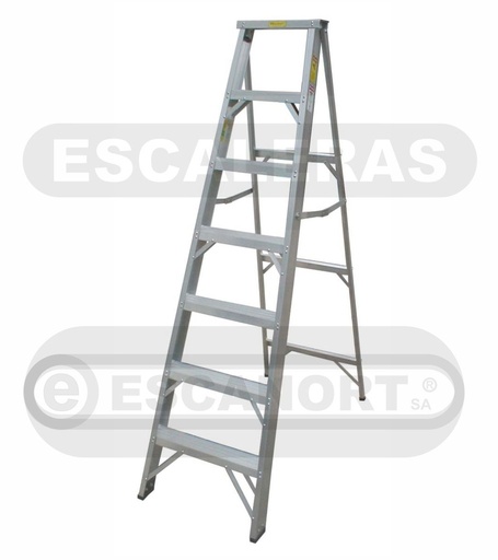 [1612] Escalera tijera simple acceso aluminio 136kg ref. 12=3,60m