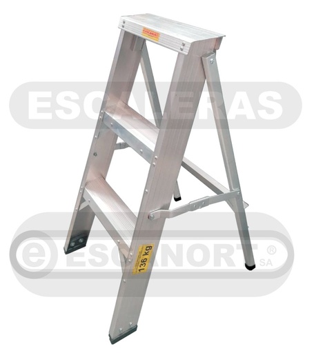[1603] Escalera tijera simple acceso aluminio 136kg ref. 3=0,90m