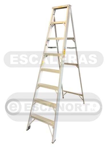 [1608] Escalera tijera simple acceso aluminio 136kg ref. 8=2,40m